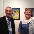 Cllr O'Leary and artist Angela Bea