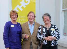 Heather Penwarden (Honiton Dementia Action Alliance), Alan Cotton (artist and patron), Sue Holland (Organiser)