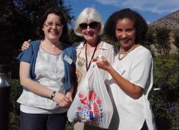 Staff and volunteers in THG garden